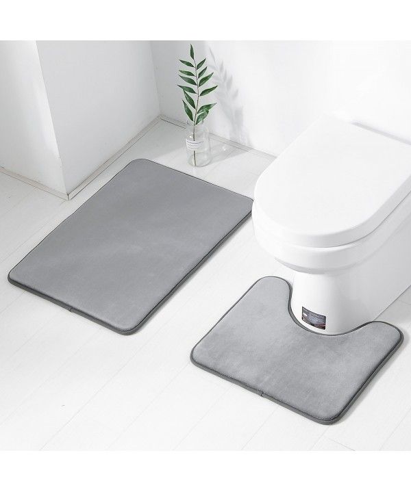 2020 cross border new household bathroom carpet floor mat toilet floor mat flannel memory cotton super absorbent non slip pad
