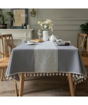 Factory direct selling table cloth art Imitation cotton linen diamond jacquard coffee tablecloth Art 