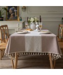 Factory direct selling table cloth art Imitation cotton linen diamond jacquard coffee tablecloth Art 