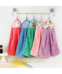 Kitchen and toilet microfiber hanging type absorbent towel promotion gift coral velvet towel manufacturer