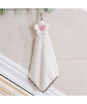 Hanging type coral wool absorbent flower towel kitchen bathroom cleaning towel hair free sun flower towel