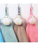 Kitchen and toilet hanging coral velvet Cartoon Penguin towel cute animal absorbent towel wholesale