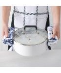 4 pack creative printing Nordic style oil-free water absorbent dishwashing cloth kitchen multi-functional dishwashing towel