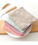 Thickened coral fleece double-sided absorbent rag without hair falling off clean cloth kitchen cleaning dishwashing cloth Yiwu department store