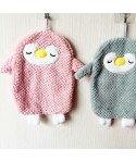 New Korean embroidery Penguin pineapple hanging cartoon towel hanging cute kitchen towel