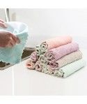 Diamond plain double-sided water absorbent dishcloth, dry and wet, no hair, no oil, thickened kitchen dishwashing towel wholesale