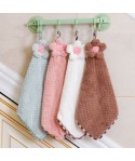 Hanging type coral wool absorbent flower towel kitchen bathroom cleaning towel hair free sun flower towel