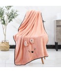 New high density coral velvet bath towel thickened soft absorbent cartoon rabbit ear beach towel supports one hair substitute