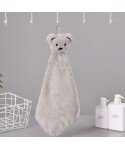 Hanging household kitchen cartoon coral velvet towel cute bear bathroom absorbent towel customized