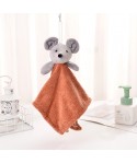 Cross border wholesale household bamboo fiber towel hanging cute coral velvet cartoon mouse kitchen towel