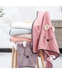 New high density coral velvet bath towel thickened soft absorbent cartoon rabbit ear beach towel supports one hair substitute