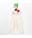 Cartoon animal hanging microfiber towel bow coral velvet towel chenille towel wholesale