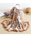 Korean spring simulation silk scarf women's summer office shawl elegant versatile sunscreen beach towel