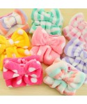 Korean lovely hanging bow dot stripe towel absorbent kitchen soft coral velvet hand towel