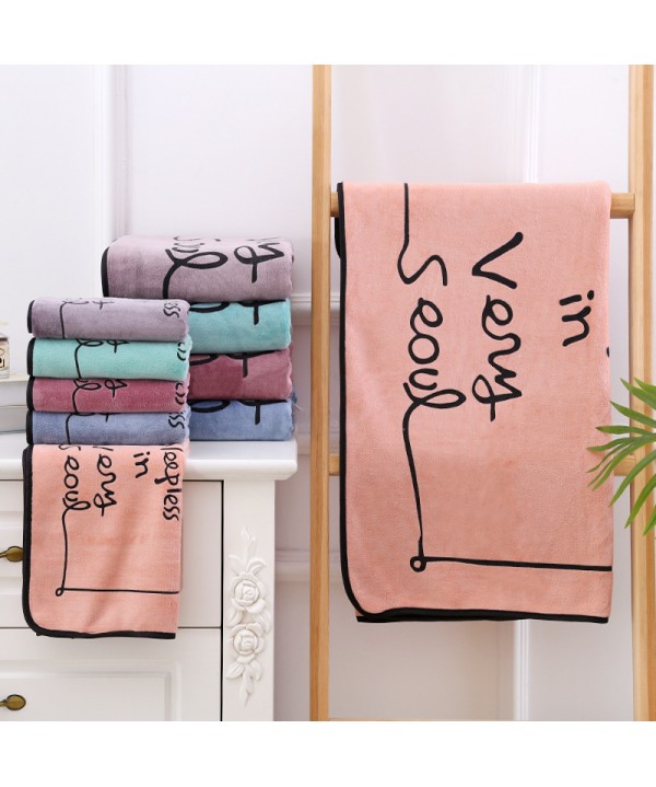 New bath towel reactive printing superfine fiber composite encryption soft absorbent gift towel custom logo