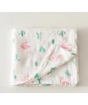 Musilin swaddling towel 110 * 120 newborn bath towel double layer gauze single baby nursing towel