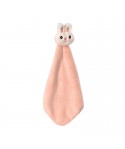 Household kitchen hanging cute rabbit towel coral velvet creative toilet water absorbent children towel