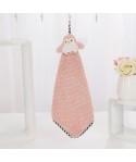 Hanging towel, coral velvet towel, kitchen towel, no hair falling, water absorbent microfiber square towel, children's towel