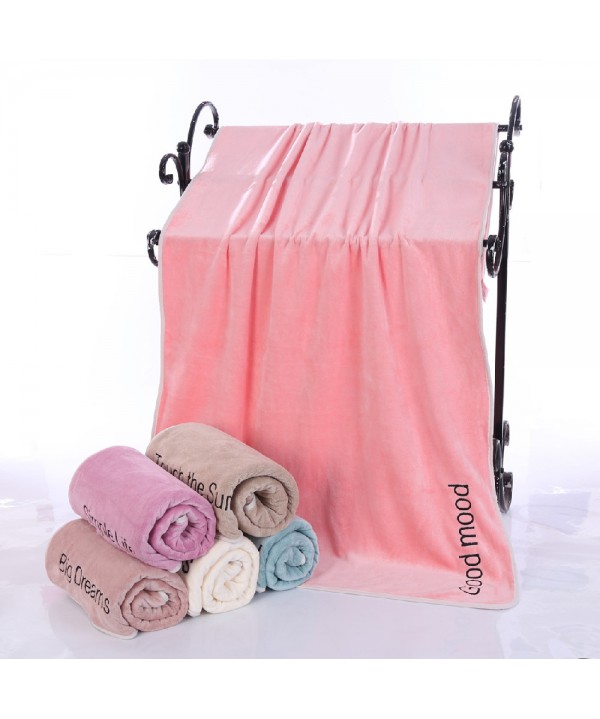 Mood towel creative embroidered words coral fiber bath towel thickened absorbent towel wholesale net red facial towel customization