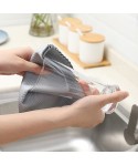 Dishcloth kitchen utensils dishcloth household water absorbent no hair off no oil degreasing towel lazy fish scale dishcloth