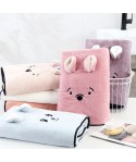 New high density coral velvet bath towel thickened soft absorbent cartoon rabbit ear beach towel supports one hair substitute