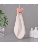 Wholesale household toilet coral velvet towel hanging water absorbent thickened microfiber kitchen towel