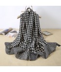 Korean imitation silk scarf women's classic versatile thousand bird pattern printed towel travel sun protection beach towel shawl