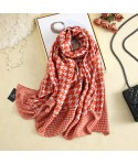 Korean imitation silk scarf women's classic versatile thousand bird pattern printed towel travel sun protection beach towel shawl