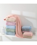 Wholesale new high-density coral velvet bath towel Borlaug thickened water absorption plain home hotel hot spring beach towel