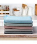 Dishcloth kitchen utensils dishcloth household water absorbent no hair off no oil degreasing towel lazy fish scale dishcloth