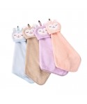 Hanging household kitchen cartoon coral velvet towel lovely sleeping rabbit bathroom water absorbent towel customized