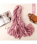 Manufacturers direct spring and summer sunscreen Dutch linen pure color scarves simple fashion beach sunscreen shawl glossy scarves