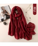 Manufacturers direct spring and summer sunscreen Dutch linen pure color scarves simple fashion beach sunscreen shawl glossy scarves