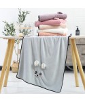 New high density coral velvet bath towel thickened soft absorbent cartoon rabbit ear beach towel supports one hair substitute