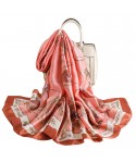 2021 spring new European and American simulation silk scarf women's air conditioning shawl travel sunscreen beach towel