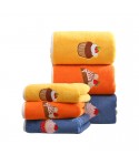 2021 new embroidery cartoon towel bath towel suit soft water absorbent skin friendly coral velvet towel logo customization