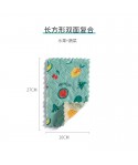 Dishwashing cloth double sided thickened printing coral velvet cleaning cloth oil free lazy dishcloth household kitchen dishwashing towel