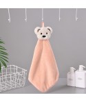 Hanging household kitchen cartoon coral velvet towel cute bear bathroom absorbent towel customized