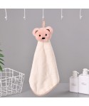 Hanging household kitchen cartoon coral velvet towel cute bear bathroom absorbent towel customized