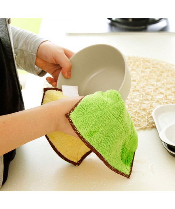2 yuan store source kitchen cleaning towel fiber double-sided water absorbent dishcloth