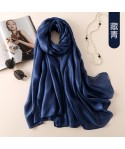 Manufacturers direct spring and summer sunscreen Dutch linen pure color scarves simple fashion beach sunscreen shawl glossy scarves