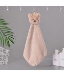 Wholesale household toilet coral velvet towel hanging water absorbent thickened microfiber kitchen towel