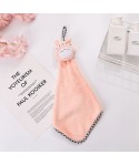 Household hanging cartoon coral velvet towel kitchen lovely chinchilla bathroom water absorbent towel customization