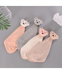 Hanging household kitchen cartoon coral velvet towel cute bear bathroom absorbent towel customized