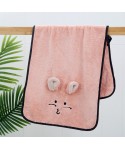 High density coral velvet washcloth creative cute rabbit ear absorbent towel lovers towel logo customization