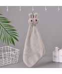 Household kitchen hanging cute rabbit towel coral velvet creative toilet water absorbent children towel