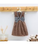 Creative skirt water absorbent hand towel household coral velvet kitchen hand towel hanging hair free hand towel