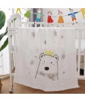 Combed cotton 6-layer gauze bath towel foam cotton baby bath towel cartoon single printing gauze cover quilt 105 * 105