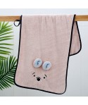 High density coral velvet washcloth creative cute rabbit ear absorbent towel lovers towel logo customization