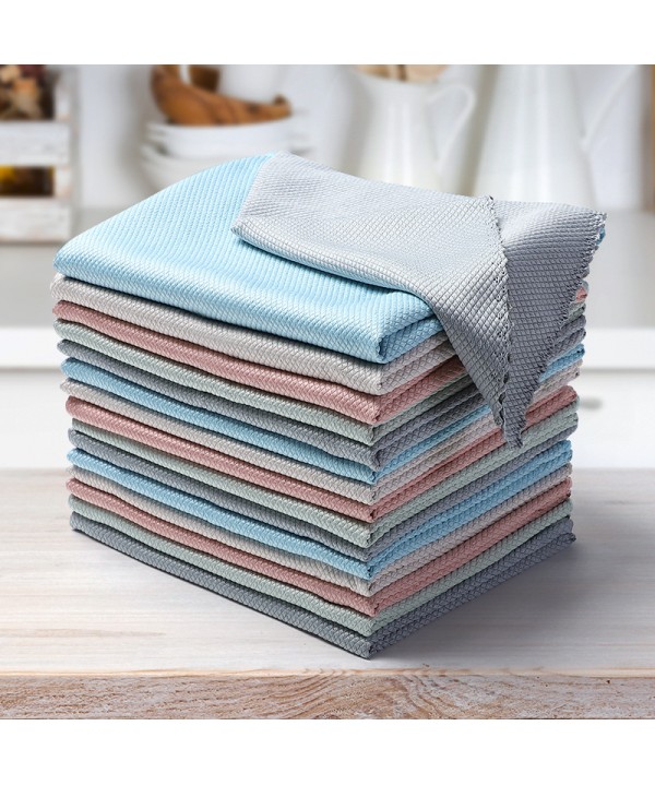 Dishcloth kitchen utensils dishcloth household water absorbent no hair off no oil degreasing towel lazy fish scale dishcloth